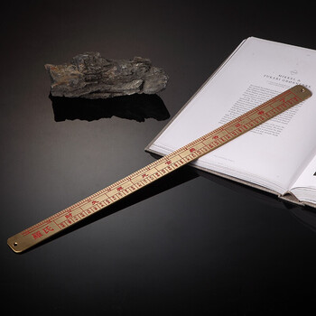 鲁班尺铜制风水尺 鲁班尺风水尺纯铜实心木工尺黄铜丁兰尺门公尺双面