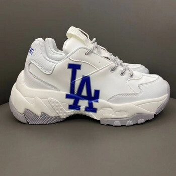 同款韩国ny洋基隊高品质老爹鞋ins情侣休闲增高老爹鞋网红小白鞋 la