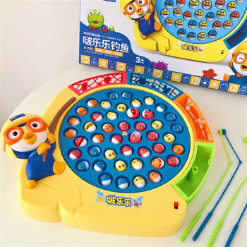 小米儿童电动旋转小猫钓鱼玩具磁性鱼早教小孩宝宝23岁4男女孩5啵乐乐