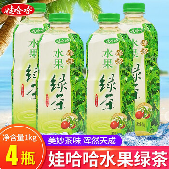 娃哈哈水果绿茶冰红茶冰糖雪梨龙井绿茶1l瓶大瓶分享装夏日饮品饮料