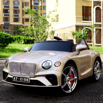 jusanbaby宾利儿童电动车可坐大人四轮电动汽车宝宝带遥控四轮汽车