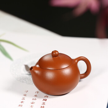 宜兴名家紫砂壶纯全手工小茶壶功夫茶具内壁章原矿朱泥 朱泥西施