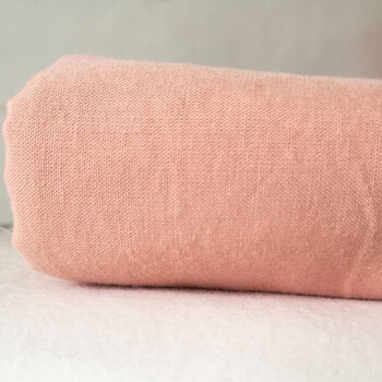 平纹水洗棉床品面料被套床单枕套布料 杏粉