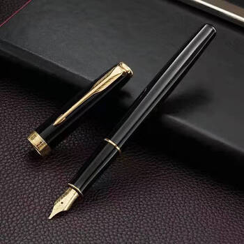 派克(parker)钢笔卓尔系列商务送礼男女学生节日练字高颜值墨 亮黑金