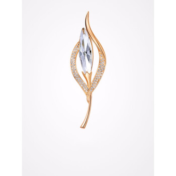 银质胸针金镶钻复古胸针女别针装饰创意百搭胸花配饰西装简约