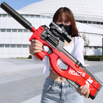 迪士尼p90冲锋枪电动连发抛壳软弹枪儿童男孩玩具吃鸡枪软蛋 p90冲锋