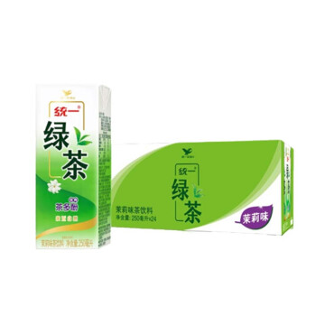 统一 绿茶 250ml*24盒/箱 茶饮料 整箱装 （新旧包装随机发货）