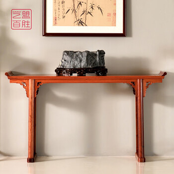 红木家具缅甸花梨(学名:大果紫檀)翘头案明式条案玄关进门端景台供桌