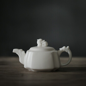 陶瓷茶壶德化白瓷功夫茶具家小号单壶过滤沏茶壶纯手工玉瓷壶貔貅壶壶