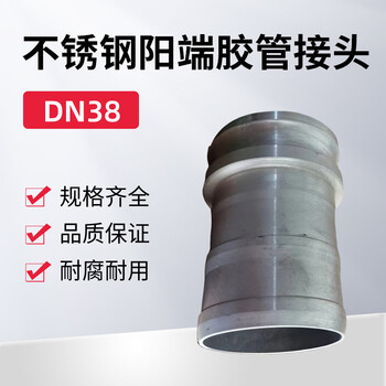 蓝宇星琳 3611不锈钢阳端胶管接头DN38 1个