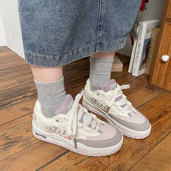 琬骄鞋子女chic字母设计运动鞋女学院风复古德训鞋潮小众春夏新款女鞋