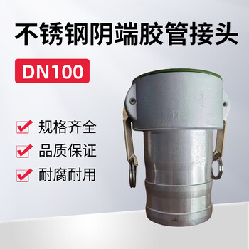 蓝宇星琳 3611不锈钢阴端胶管接头DN100 1个