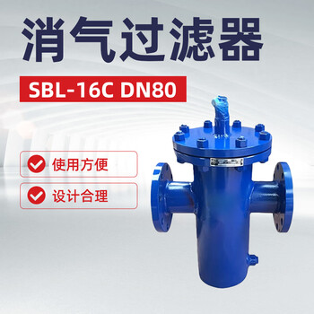 双恒  消气过滤器直通式排气过滤器SBL-16C，DN80篮式过滤器（ 拍前需确认参数可定制）1台