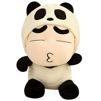 熊猫撅嘴 70厘米(送毛绒挂件 仿真玫瑰花)