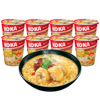 KOKA 可口方便面 鸡汤味快熟泡面碗面70g*12 新加坡进口