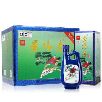 景芝 39度浓香型白酒 景阳春 如意  500ml*6瓶 整箱装 山东年货送礼自饮收藏粮食酒