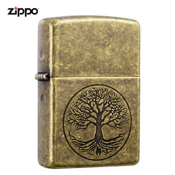 之宝(Zippo)打火机 古老的生命 仿古铜雕刻29149 煤油防风火机