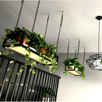 花架创意层架壁挂装饰架吊顶置物架吊架花架吊篮 100*25*15(架子规格)