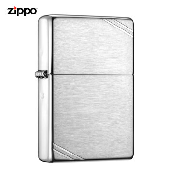 之宝(Zippo)打火机 古典切角沙子 拉丝镀铬刀刻切角230 煤油防风火机