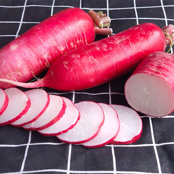 东北水萝卜红皮萝卜新鲜蔬菜蘸酱菜红皮白心白肉红萝卜 5斤