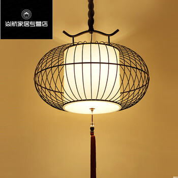 鸟笼吊灯火锅店餐厅茶楼阳台简约创意铁艺羊皮仿古灯笼送爸妈送朋友