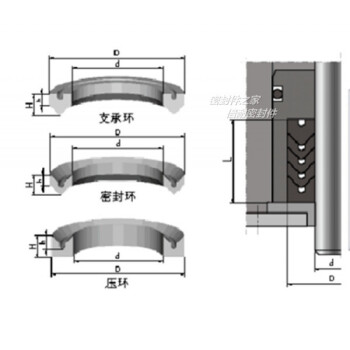 hg4-337-66純橡膠v型三組合密封圈v形油封內徑28/30/32mm 30*45*8