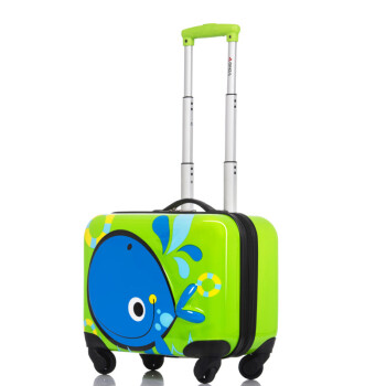 银座（GNZA）L-1505-1 儿童拉杆箱万向轮 3D可爱旅行箱 学生登机箱18英寸绿色【京东合作 100%品质保证】-