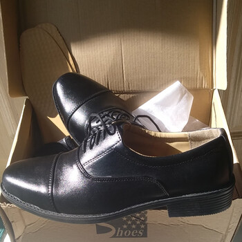 蓝尾莺执勤皮鞋警装鞋真男女三接头皮鞋三节头保迷鞋商务办公演定