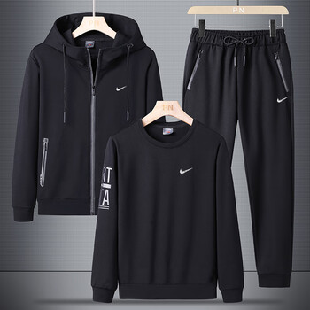 耐克(nike) 耐克春秋款运动套装男跑步健身连帽休闲时尚纯棉圆领卫衣
