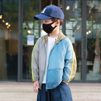 日本upf50 防晒衣儿童男同款男童防晒衣夏季新款薄款外套紫外线透气