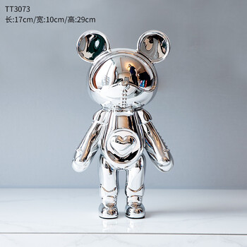 迪士尼(disney)网红暴力熊摆件客厅现代轻奢卡通公仔星际熊展示酒柜