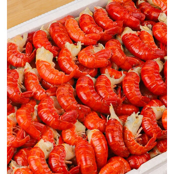 龙虾尾特大号无冰冷冻生鲜大虾尾10斤整箱鲜冻小龙虾商用 特大号50斤