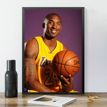 科比挂画nba湖人球星纪念球衣励志海报装饰画客厅卧室床头墙壁画 5 40