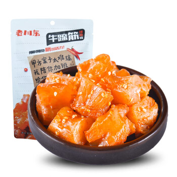 老川东 香辣味牛蹄筋 肉干肉脯零食四川特产卤味小吃板筋100g/袋