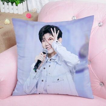 王源抱枕可爱双面照片定制同款人形靠枕头女学生宿舍生日礼物 w4 大号
