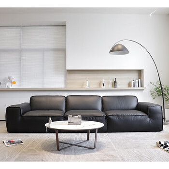 意大利md夏图全真皮沙发头层牛皮大户型现代简约客厅沙发 五星级磨砂