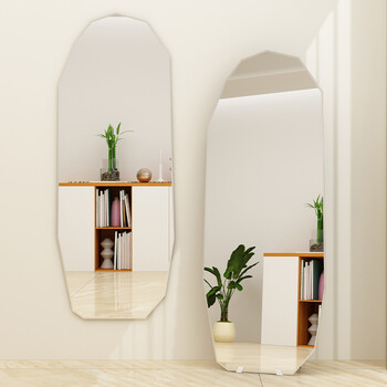 落地镜云朵镜子家用试衣镜卧室客厅ins风穿衣镜不规则 八角款160*60