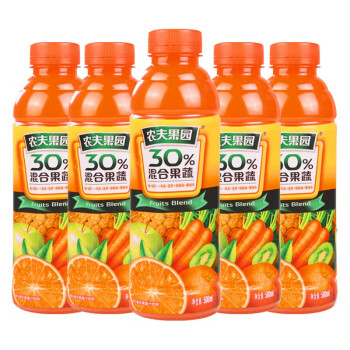 農夫山泉農夫果園30%混合果蔬汁500ml*15瓶菠芒胡橙番茄草莓多口味可