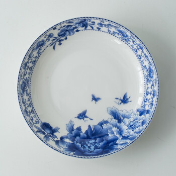 景德镇青花瓷盘子创意陶瓷菜盘餐盘碟子托盘套装10个组合圆形家用