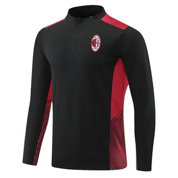 收腿裤束小腿长裤球衣成人外套足球服装秋冬季男 上衣ac米兰2210黑色