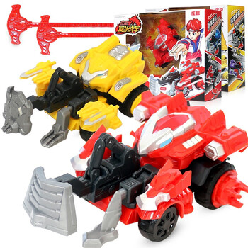 庄臣 反斗战车玩具儿童模块组装玩具车对战套装 帝王龙 剑刃虎