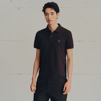 添柏岚（Timberland）备-官方男装短袖POLO衫休闲通勤修身透气|A2EPM A2EPMX65/黑色 L