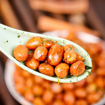 香菜花生米新货下酒菜罐装500g油炸椒盐食品炒货零食小吃 精品大罐装