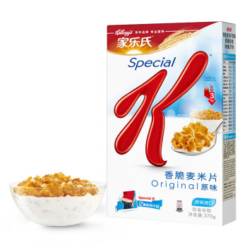 泰国进口 家乐氏（Kellogg’s）香脆麦米片营养谷物代餐 即食谷物早餐370g