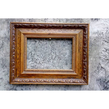 欧式复古实木油画框数字油画外框定做婚纱照相框拼图框镜子框 红木色