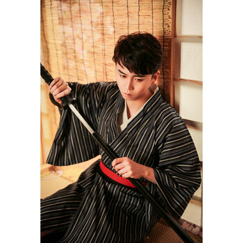 日本和服男武士和服装剑道和服传统规和服夏日祭花火大会和服2020全套