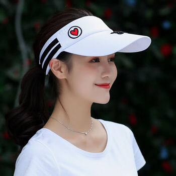 新品网球帽女帽子女夏天空顶遮阳帽韩版防晒无顶鸭舌太阳帽运动跑步户外棒球帽桃心白色可调节 55 59cm 图片价格品牌报价 京东 新品网球帽女帽子女夏天空顶遮阳帽韩版防晒无顶鸭舌太阳帽运动跑步户外棒球帽桃心白色可调节 55 59cm 图片价格品牌报价 京东