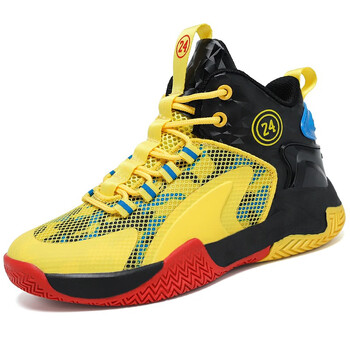 乔丹科比24号篮球鞋男童运动鞋子中大童飞织网面四季学生跑步鞋青少年