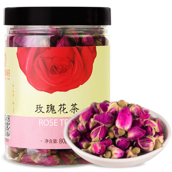 八享时玫瑰花茶80g 花草茶叶 平阴玫瑰花干泡水