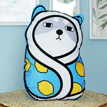 少女心ins房间装饰公主风粉色毛绒抱枕甜甜圈汽车内萌萌可爱靠垫 柠檬